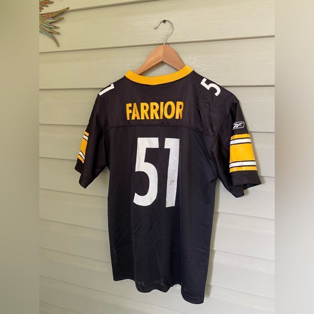Pittsburgh Steelers Jersey Reebok NFL Players James Farrior #51 women’s M EUC - Picture 3 of 13